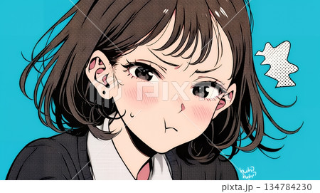 「はぁ？」と呆れた表情をしている女子高生