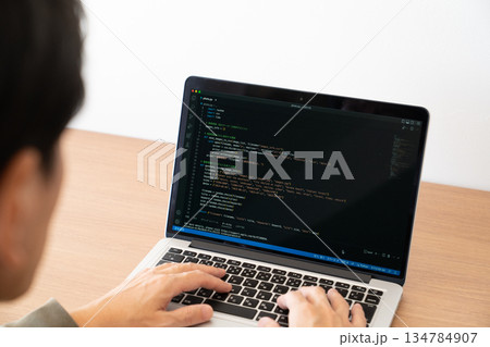 プログラミングする男性 プログラミングする男性 134784907