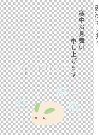 雪うさぎの寒中見舞い 雪うさぎの寒中見舞い 134784982