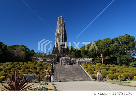 宮崎県宮崎市の平和台公園の平和の塔 134785176
