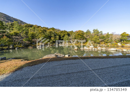 大本山天龍寺（冬季朝）曹源池庭園 134785349