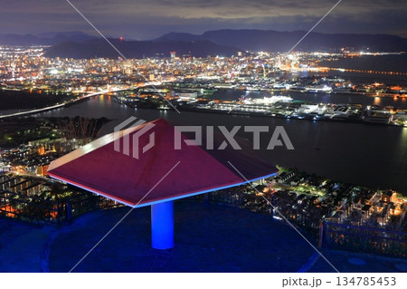 【香川県】屋島から見た高松の夜景 134785453