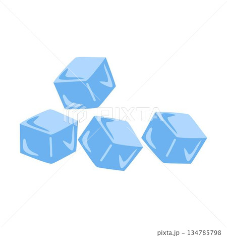 Stacked Ice Cubes illustration 134785798