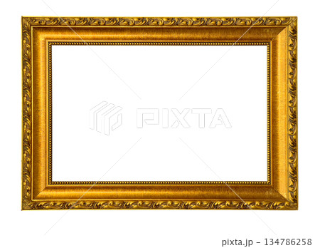 Ornate gold antique picture frame with transparent background Ornate gold antique picture frame with transparent background 134786258