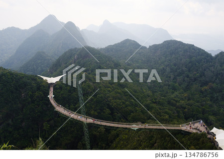 The Sky Bridge is an observation deck on LAngkawi Island. The observation deck. Malaysia The Sky Bridge is an observation deck on LAngkawi Island. The observation deck. Malaysia 134786756