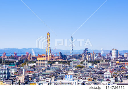 大分市街地と製鉄所 134786851