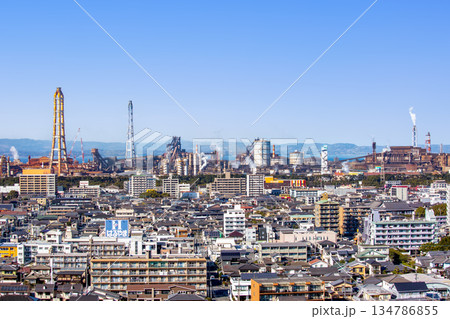 大分市街地と製鉄所 134786855