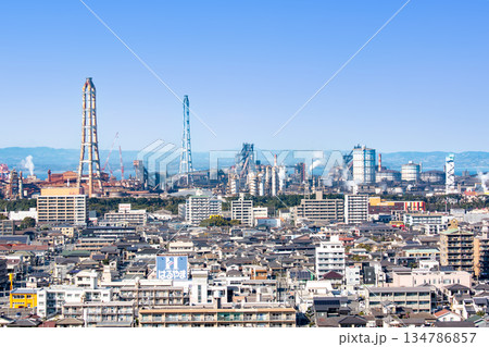 大分市街地と製鉄所 134786857