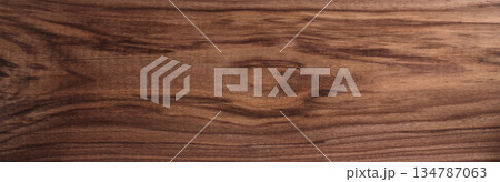 Texture of sanded raw black walnut wood without finish 134787063