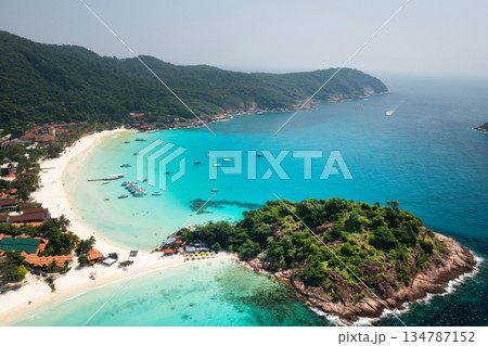 The most beautiful Long Beach in Redang Island, Malaysia. Tropical beach in the South China Sea The most beautiful Long Beach in Redang Island, Malaysia. Tropical beach in the South China Sea 134787152