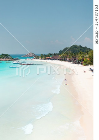 Paradise beach on Redang Island, Malaysia. A beach called long beach in the South China Sea Paradise beach on Redang Island, Malaysia. A beach called long beach in the South China Sea 134787163