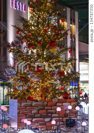 駅前のクリスマスイルミネーション 134787350