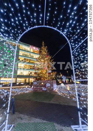 駅前のクリスマスイルミネーション 134787366