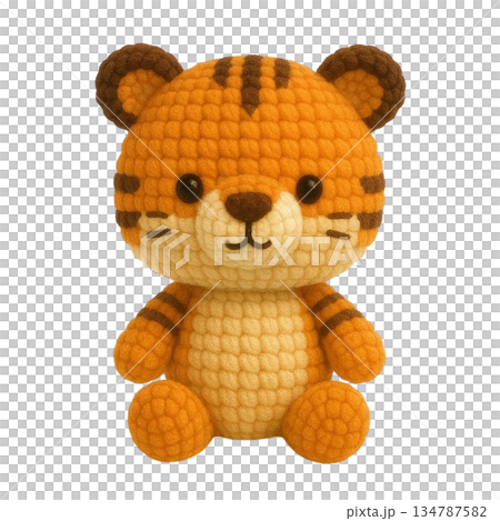 [鉤針玩偶] 老虎插圖 134787582