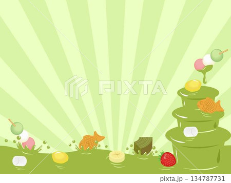 抹茶チョコレートファウンテンフレーム 134787731