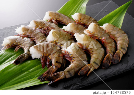 無頭ブラックタイガーえび 134788579