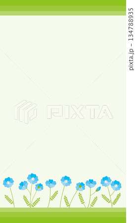 青い花のベクターイラスト ネモフィラ 背景 青い花のベクターイラスト ネモフィラ 背景 134788935