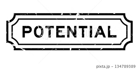 Grunge black potential word rubber seal stamp on white background 134789389