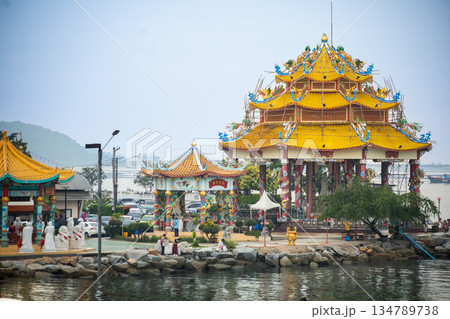 The Wat Koh Loi at the Koh Loi Sriracha, Chonburi The Wat Koh Loi at the Koh Loi Sriracha, Chonburi 134789738