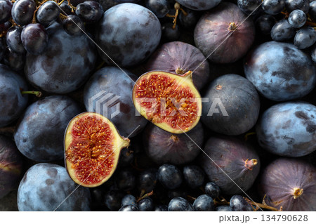 Juicy fresh blue fruits. Juicy fresh blue fruits. 134790628