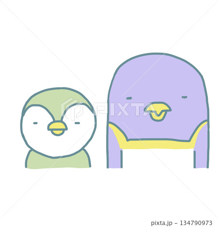 ぺんぎん親子比較 ぺんぎん親子比較 134790973