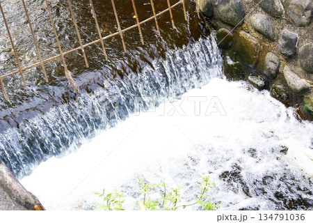 カラー　川　水　石　岩（2025年12月登録） 134791036