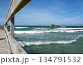 Zingst beach with pier, Mecklenburg-Western Pomerania, Germany 134791532