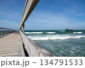 Zingst beach with pier, Mecklenburg-Western Pomerania, Germany 134791533