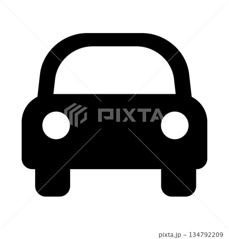 車のシンプルなピクトグラムアイコン 134792209
