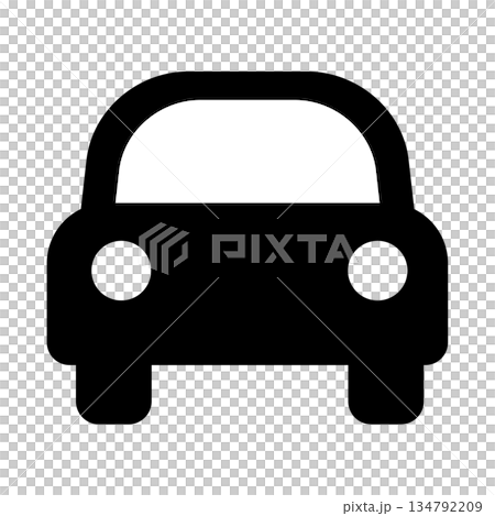 車のシンプルなピクトグラムアイコン 134792209