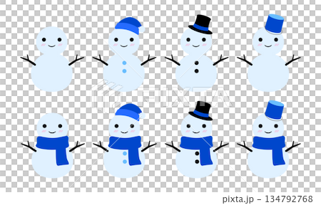 可愛雪人透明套裝 藍色 134792768