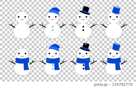 Cute Snowman Main Line Set Blue 134792770