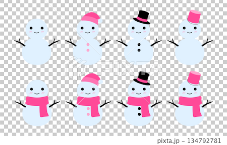 可愛雪人透明套裝 粉紅色 可愛雪人透明套裝 粉紅色 134792781