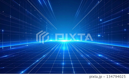 サイバー空間のネットワーク背景 134794025