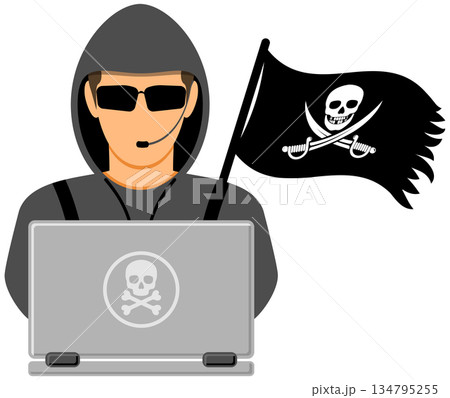 Cyber Crime Concept with Hacker 134795255