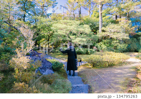 京都の對龍山荘の庭園 134795263