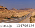 Scenic Desert Road in Israel Under Blue Sky 134796126