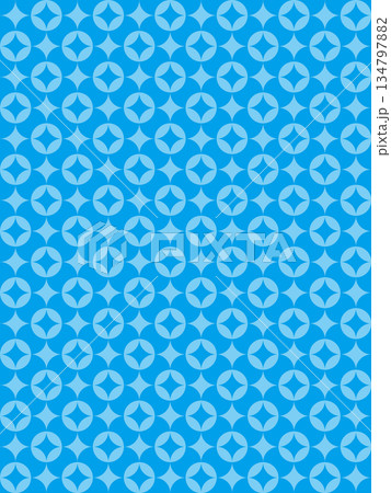 水色の七宝柄の背景 134797882