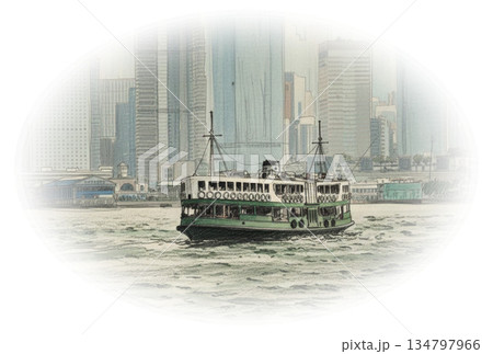 香港の風景　香港の観光イメージ　香港の象徴　スターフェリー 134797966