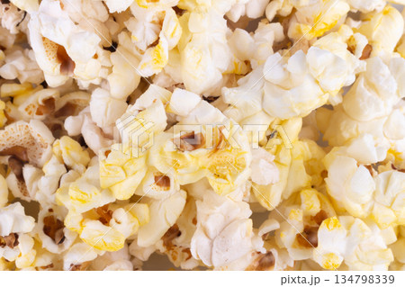 Popcorn pile texture background Popcorn pile texture background 134798339