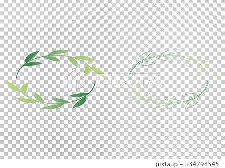 Elegant oval frame with a plant vine motif, natural hand-drawn leaf lines, and organic ornaments Elegant oval frame with a plant vine motif, natural hand-drawn leaf lines, and organic ornaments 134798545