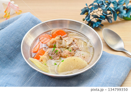冬野菜と牛肉のスープ 134799350