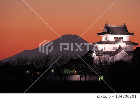 関宿城と富士山 関宿城と富士山 134800201