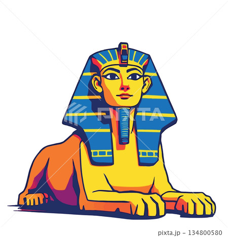 Vsai egyptian sphinx symbol representing ancient giza mythology 134800580