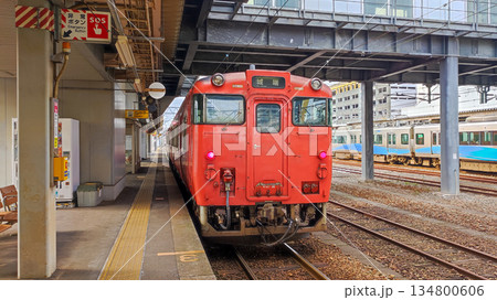 高岡駅に停車する城端線の車両 134800606