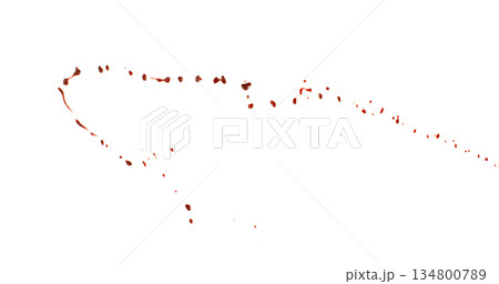 Photograph capturing a dramatic blood splash on a clean white background. The red liquid forms organic droplets and abstract shapes. Ideal for horror, medical, or artistic use. Photograph capturing a dramatic blood splash on a clean white background. The red liquid forms organic droplets and abstract shapes. Ideal for horror, medical, or artistic use. 134800789