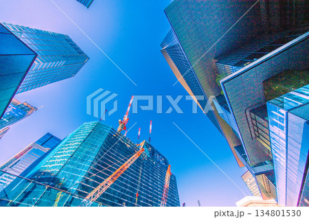 日本の東京都市景観新風景。TOKYO TORCH 大手町に巨大鉄骨構造体。驚愕のタワーへ 134801530