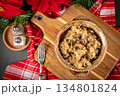 Lenten sauerkraut with mushrooms. 134801824