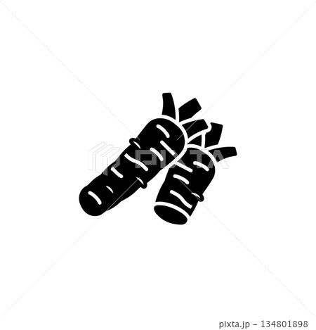 wasabi vector icon. Vegetable icon solid style. perfect use for logo, presentation, website, and more. modern icon design glyph style 134801898