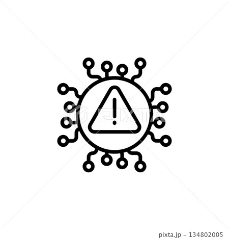 Malware vector icon. Coding and programming icon line style. perfect use for logo, presentation, website, and more. Modern icon design outline style Malware vector icon. Coding and programming icon line style. perfect use for logo, presentation, website, and more. Modern icon design outline style 134802005